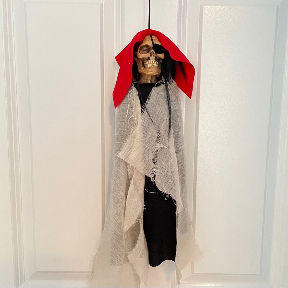 Creepy pirate skull Halloween wall decor